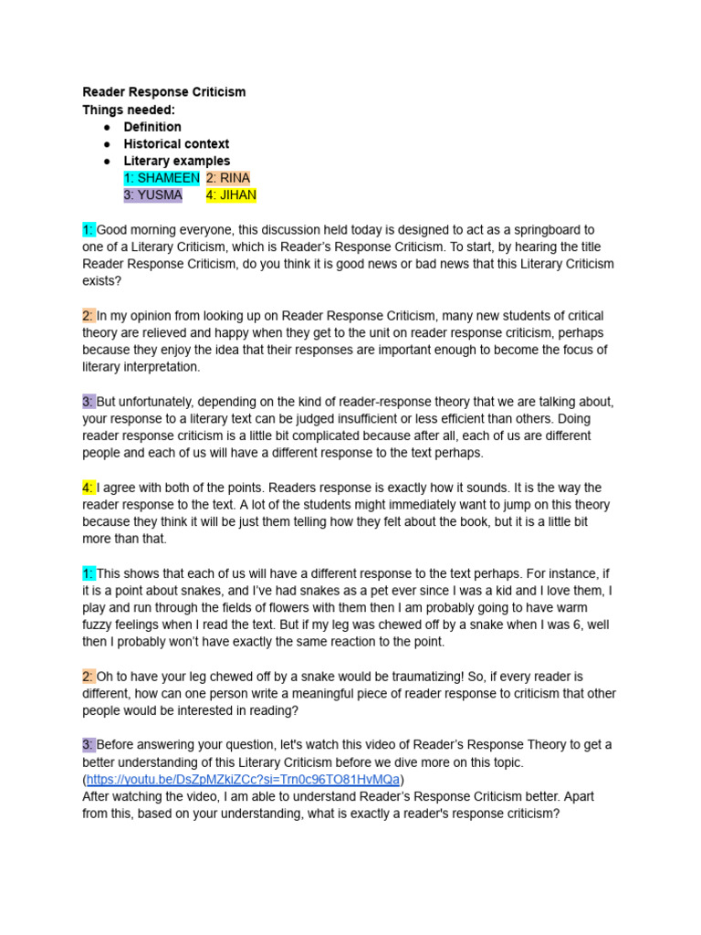 Understanding Reader Response Criticism PDF