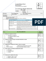 Evaluación Primer Trimestre Sociales 4to