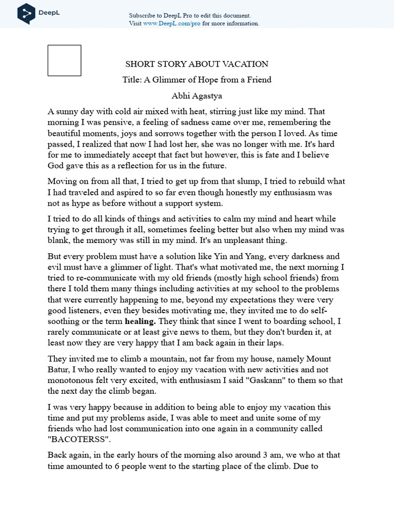 10 Contoh Cerpen Tentang Libur Sekolah Semester Ganjil TA 2025/2026, Singkat dan Berkesan