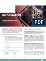 Informativo: Dictámenes Dirección Del Trabajo Ley N°21.561, "40 Horas"