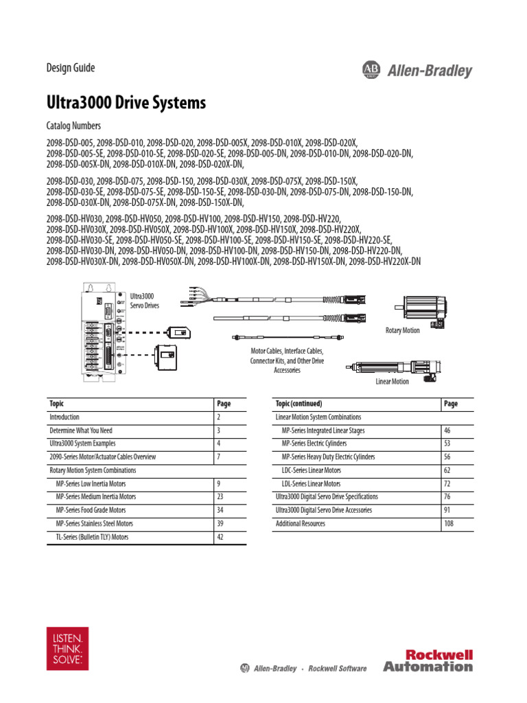 Ultra3000 Drive Systems: Design Guide | PDF | Power Supply | Electric Motor