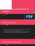 Anthropology and The Study of Culture