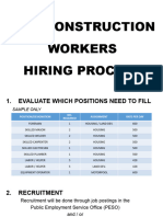 Site Construction Workers Hiring Process