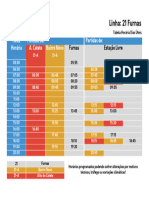 Linha: 21 Furnas: Faixa Horária A. Catete Bairro Novo Partidas De: Partidas de