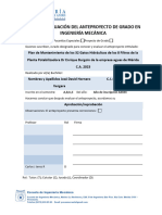 Acta de Evaluación Anteproyecto Pasantía y Proyecto Jose Hornero