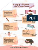 Infografia Tecnicas de Estudio Minimalista Femenino Tonos Pasteles Rosado Marron y Naranja