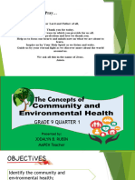 The Concepts Og Community and Environmental Health