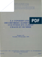 La Conservation Des Denrees Alimentaires Cultivees en Climat Chaud Et Humide