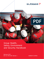 Group Health, Safety, Environment and Security Handbook: Seabed-To-Surface February 2012 MA-GL-HSE-005 Version 1