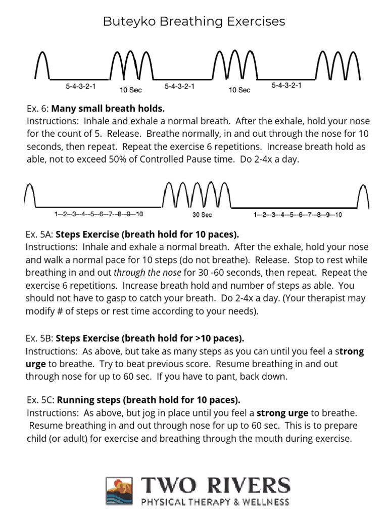 Buteyko Breathing Exercises Guide | PDF | Breathing | Exhalation
