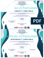 Certificate of Participation Science 2023