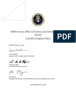 Ostp Scientific Integrity Policy
