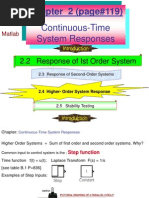 Chapter 2.2 Response Ist Order Systems