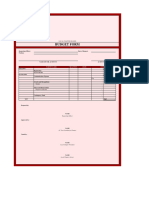 Sample Budget Form