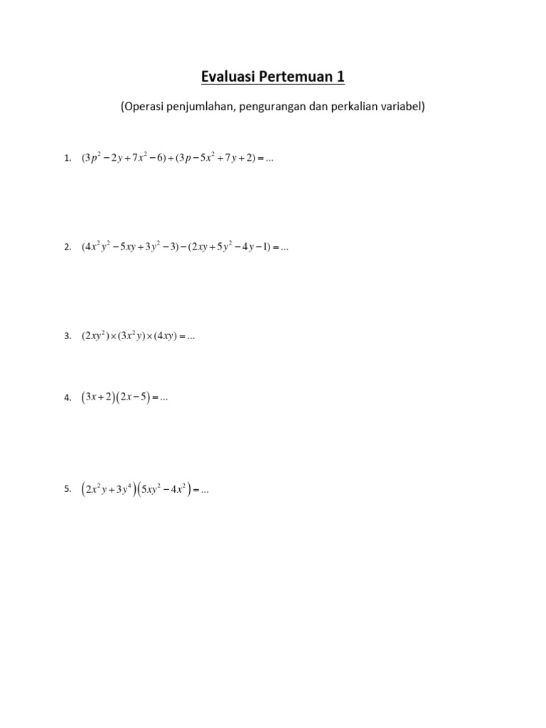 Tes Pertemuan 1 | PDF