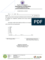 Certification Template For Signing of Diploma