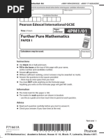 Edexcel IGCSE Further Pure Mathematics June 2022 Question Paper 1 - 120224pm1-01-Que-20220527