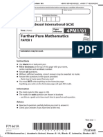 Edexcel IGCSE Further Pure Mathematics June 2022 Question Paper 1 - 120224pm1-01-Que-20220527