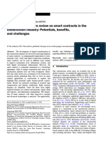 Systematic Literature Review On Smart Contracts in The Construction Industry: Potentials, Benefits, and Challenges