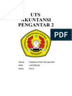 UTS Akuntansi Pengantar 2: Nama: Septiana Putri Wuryandari NIM: 142200181 Kelas: EA-G