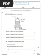 Worksheeth - Extraction of Metal
