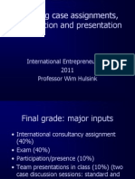2011 International Entrepreneurship Grades Cases Assignments Participation