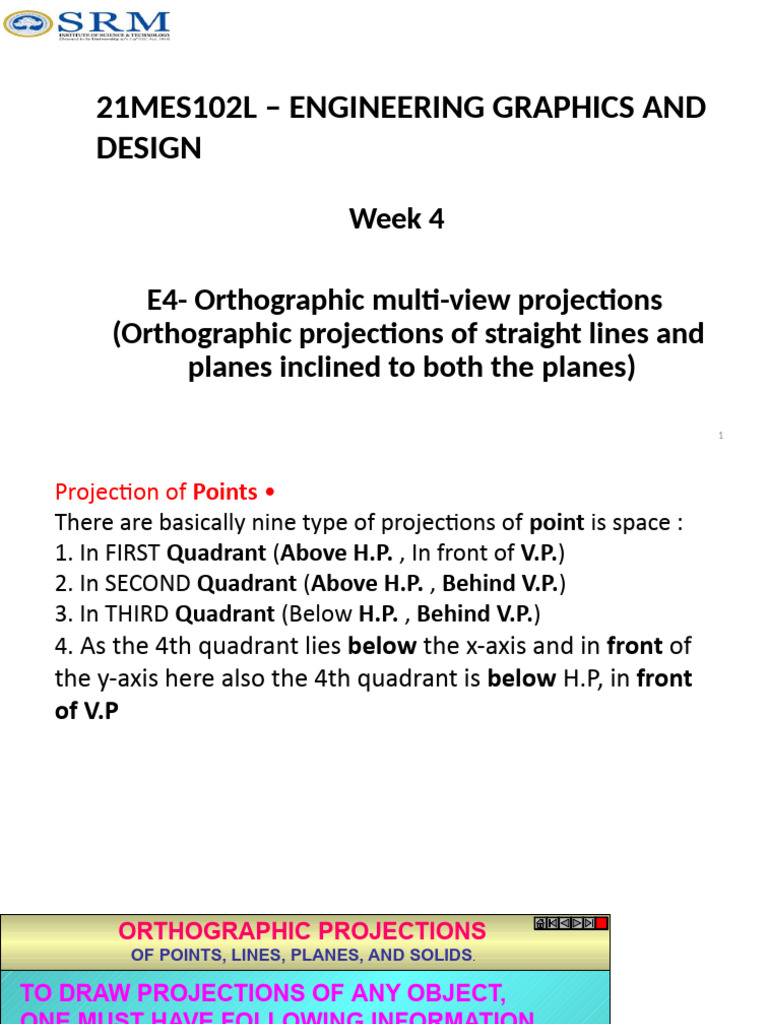 Ex. No 4 - Orthographic Multi-View Projections (Orthographic ...