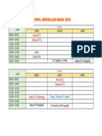 Jadwal Mengajar Mama 2024