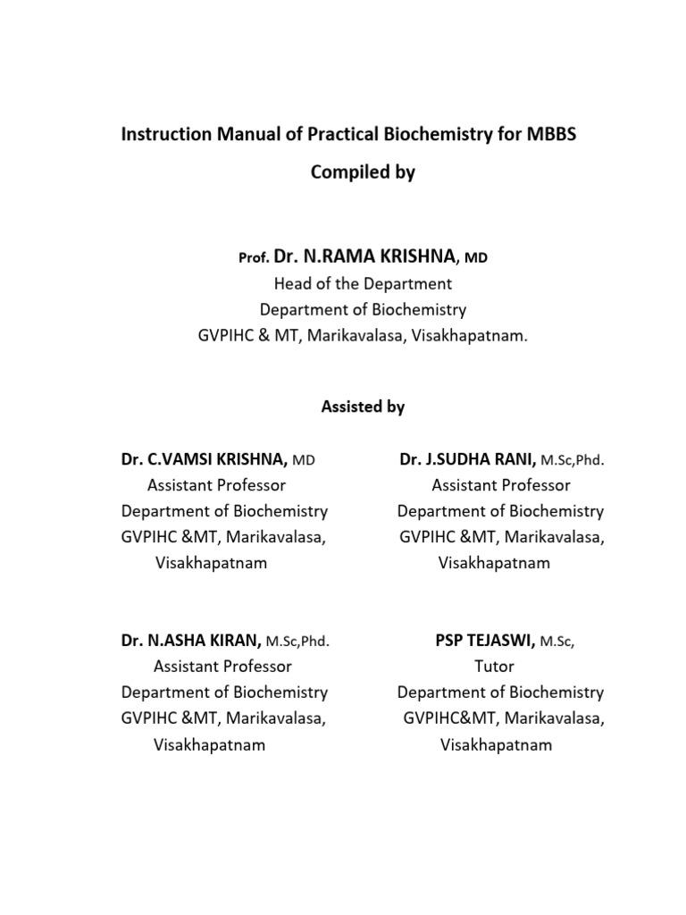 Biochemistry intelligence overview