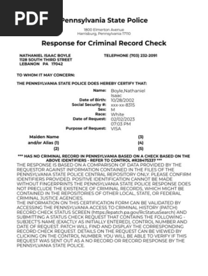 Pennsylvania Access To Criminal History - RecordCheckCertificate