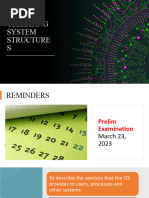 Week 2 - Operating System Structures