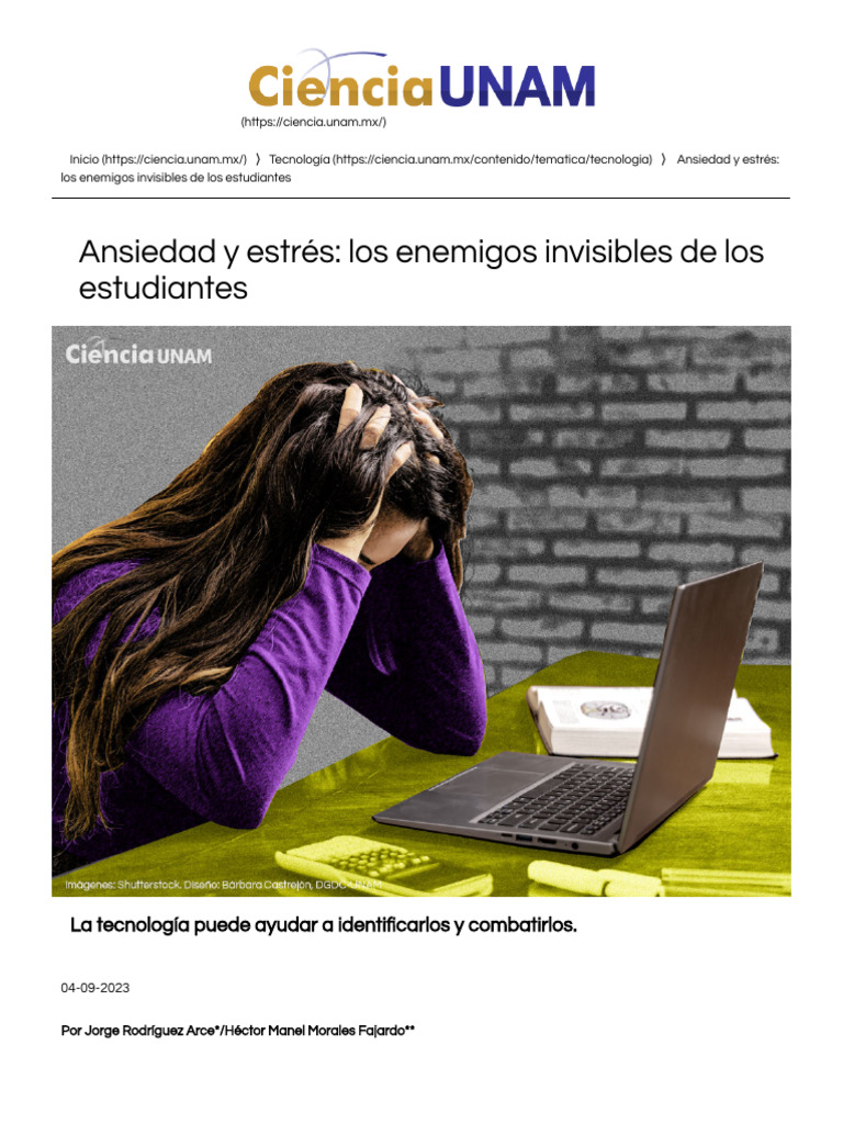 Estrés y ansiedad en estudiantes universitarios | PDF | Estrés ...