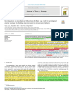 Investigation On Mechanical Behaviors of Shale Cap Rock For Geological