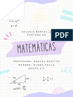 Página de Portada de Matemáticas Ilustrada Morada