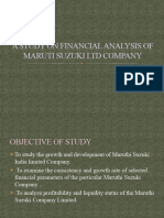 A Study On Financial Analysis of Maruti Suzuki