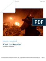 What Is Peace Journalism? - The Media and Peacebuilding Project