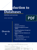 Lecture-1 Introduction To Database - Databeses Overview