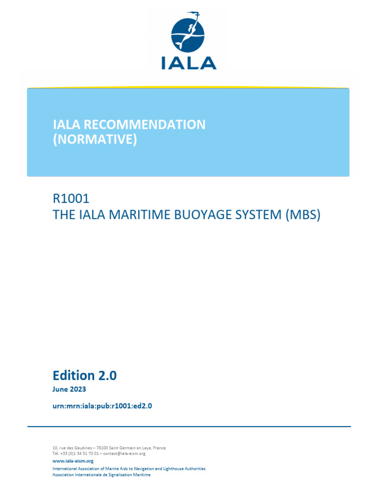 IALA Maritime Buoyage System R1001 | PDF | Navigation