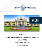 II Sem B.Sc. (NEP) Mathematics Lab Manual UOM