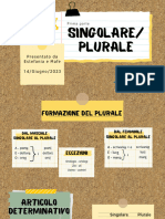 SingolarePlurale Presente Indicativo