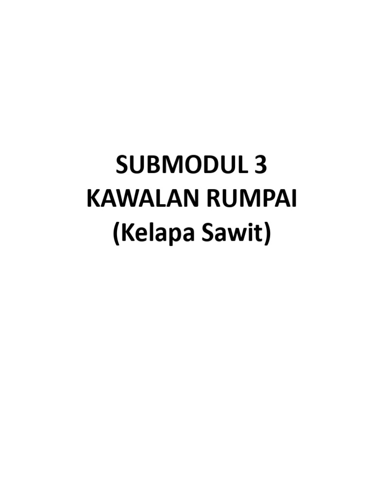 Kawalan Rumpai di Ladang Sawit | PDF | Kesehatan Holistik