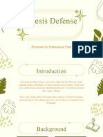 Green Aesthetic Thesis Defense Presentation