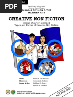 NCR Final SHS Eng Q2M1 Creativenonfiction Layout With Answer Key