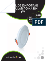 Panel de Empotrar Circular Roma RM 3W