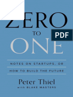 Zero To One Notes On Startups or How To Build The Future