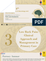 QnA Session Low Back Pain Clinical Approach and Management in Primary Care