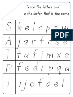 Trace The Letters and Circle The Letter That Is The Same: S A T P I Kelcpsw Jarfcse Tafjmxs Fedrpqa Ijcfdel