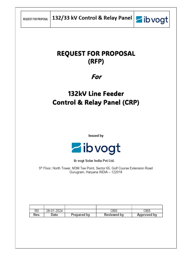 RFP for 132kV Control & Relay Panel | PDF | Electrical Wiring | Fuse ...