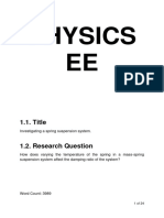 Effect of Temperature On The Damping Ratio of A Spring Suspension System