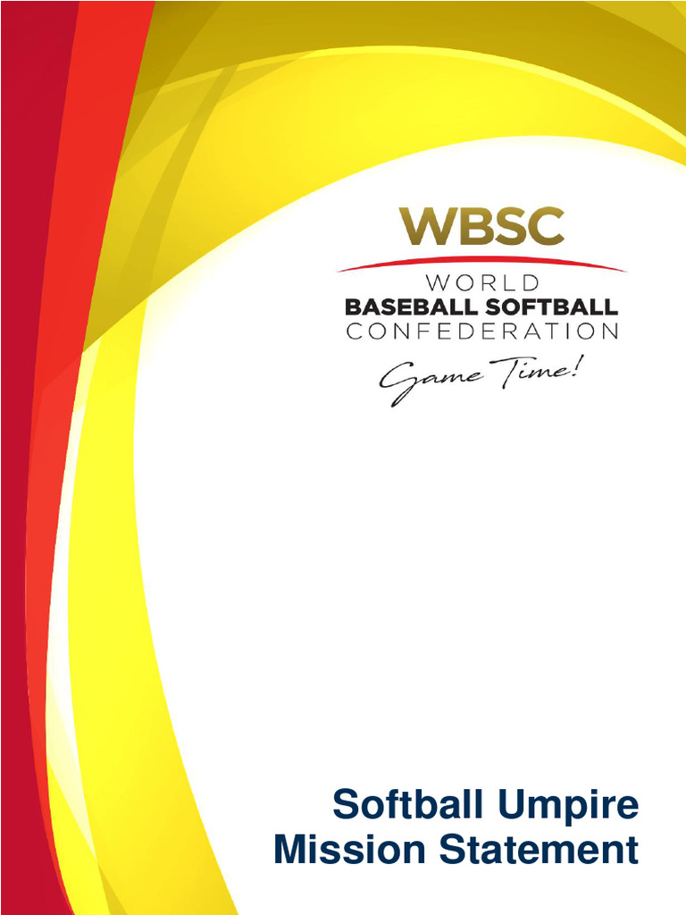 WBSC Softball Umpires Mission Statement PDF